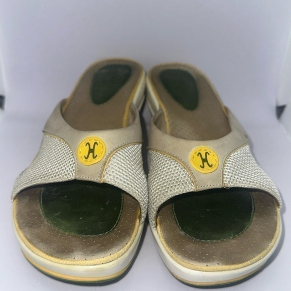 Cole Haan Women's 7.5 Air Hampden Leather Comfort Wedge Slide Sandals - Picture 1 of 4